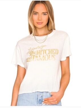 Wildfox Hitched & Famous graphic Boy Tee Blouse NWT S